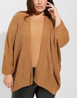 Torrid NWT Textured Knit Dolman Wrap Camel Color Women's Size 1/2   1X/2X